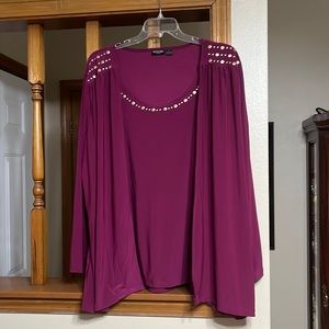 Citiknits Cardigan and Tank Size 3X NWOT